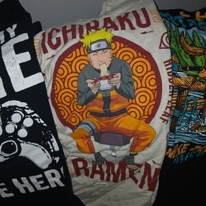 5 Shirt Bundle Men’s Short Sleeve Naruto Ichiraku And More For 1 Price.